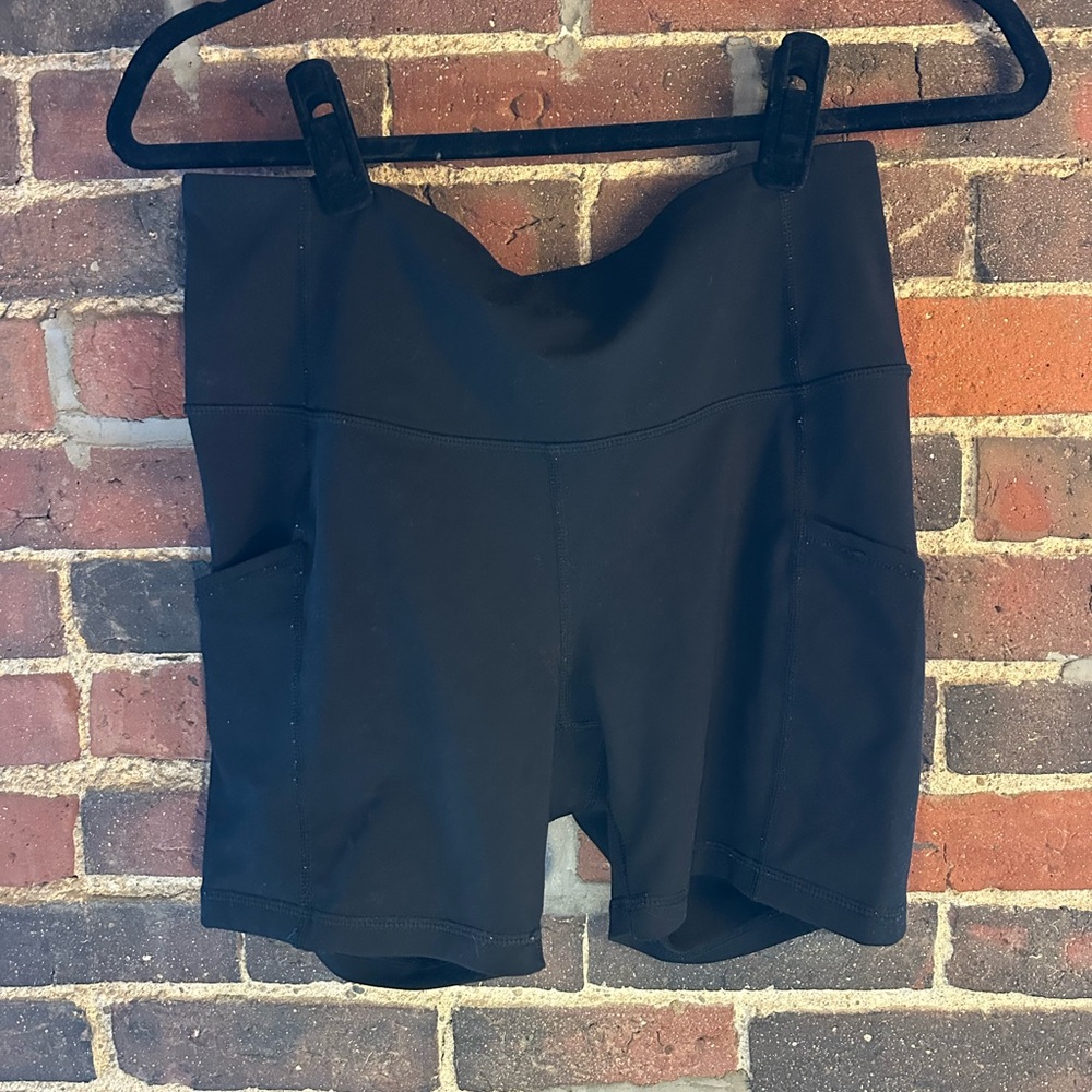 Reebok Black Bike Shorts with Wide Waistband